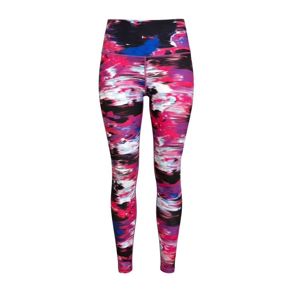 Lululemon Multicolor Pink & Blue Abstract Athletic Leggings  - Size 8